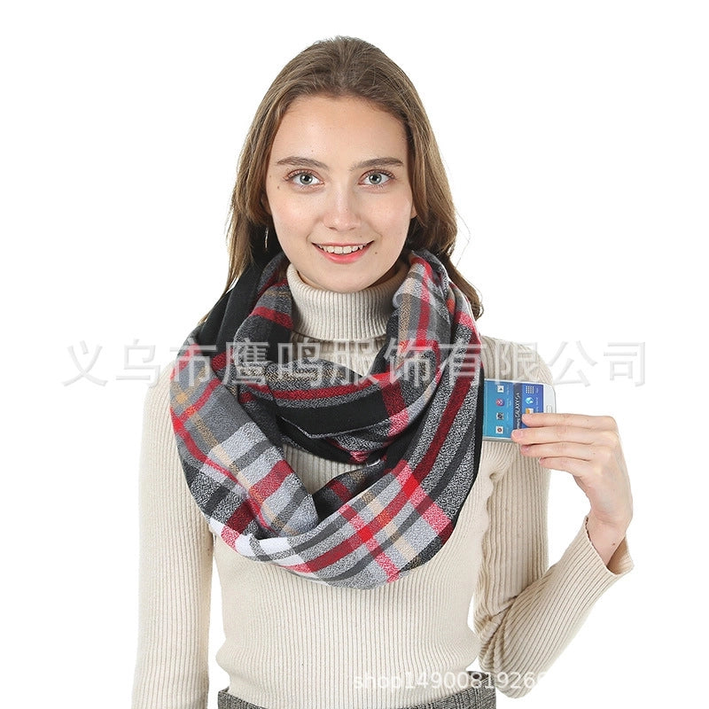 Women's Classic Style Color Block Imitation Cashmere Scarf