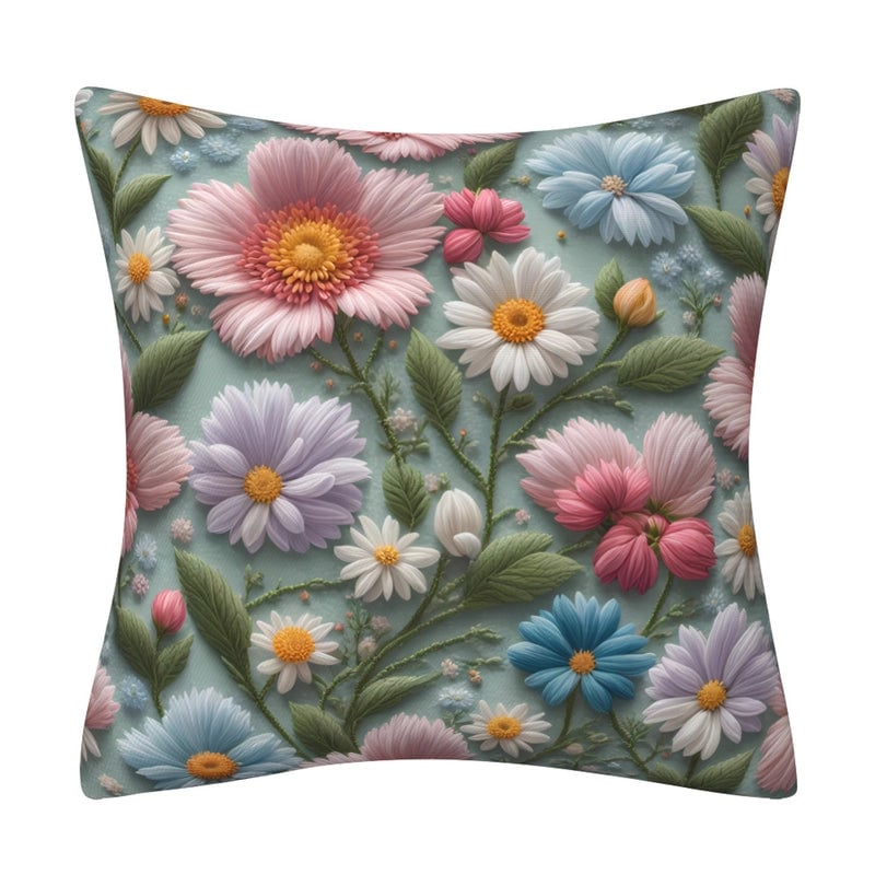 Elegant Classical Minimalist Floral Polyester Pillow Cases Couch & Sofa Decor