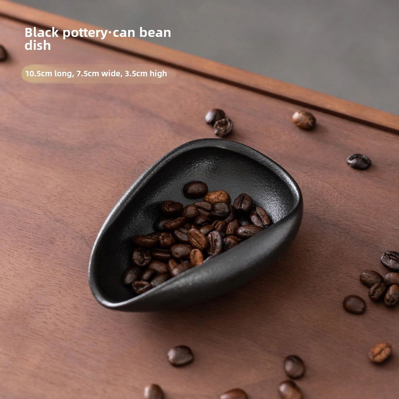 Ceramic Tea Lotus Bean Tray Tea Tray Kung Fu Tea Set Spare Parts Retro Black Celadon White Porcelain Tea Spoon Spatula
