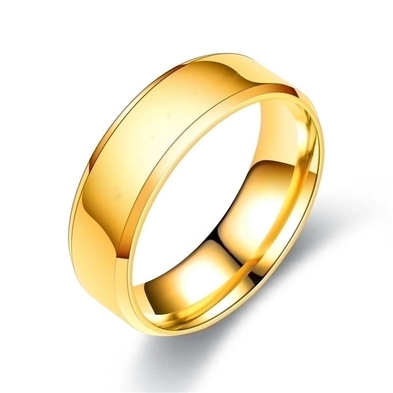 Hip-hop Round Stainless Steel Rings