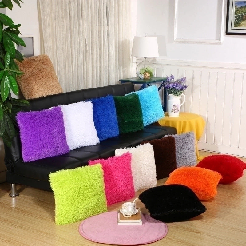 Fashion Solid Color Pv Velvet Throw Pillow Pillow Cases