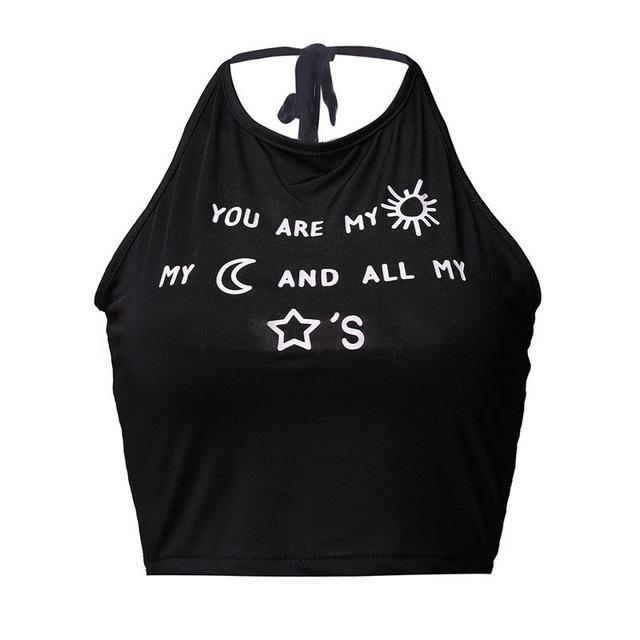 Sun Moon And Stars Halter Top