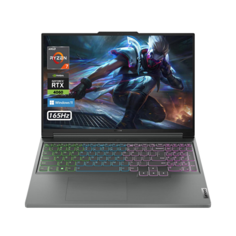 Lenovo Legion Slim 5 Gaming, 165Hz IPS, 32GB RAM 1TB almacenamiento, AMD Ryzen 7 7840HS (5.10GHz), NVIDIA GeForce RTX 4060, KB retroiluminada, Wi-Fi, Windows 11, gris tormenta, W/GaLiMu