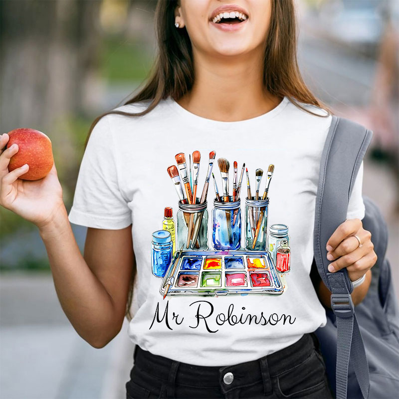 Personalized Let's Make Some Art Teacher T-Shirt