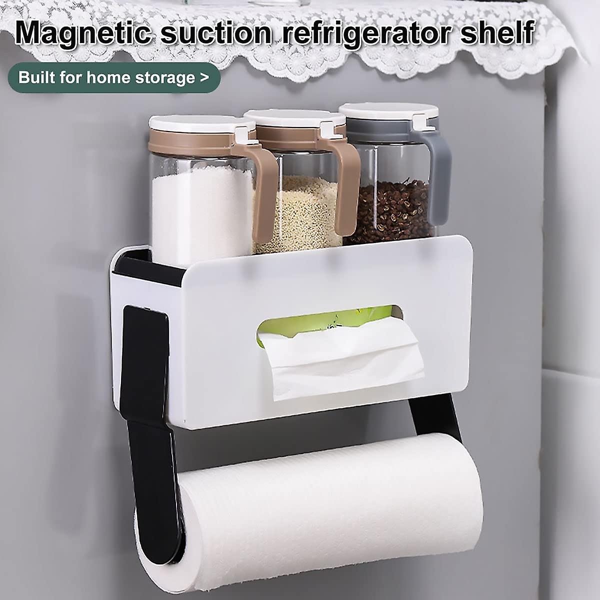 Waterproof Toilet Tissue Roll Paper Holder & Tissues Dispenser With Spice Rack