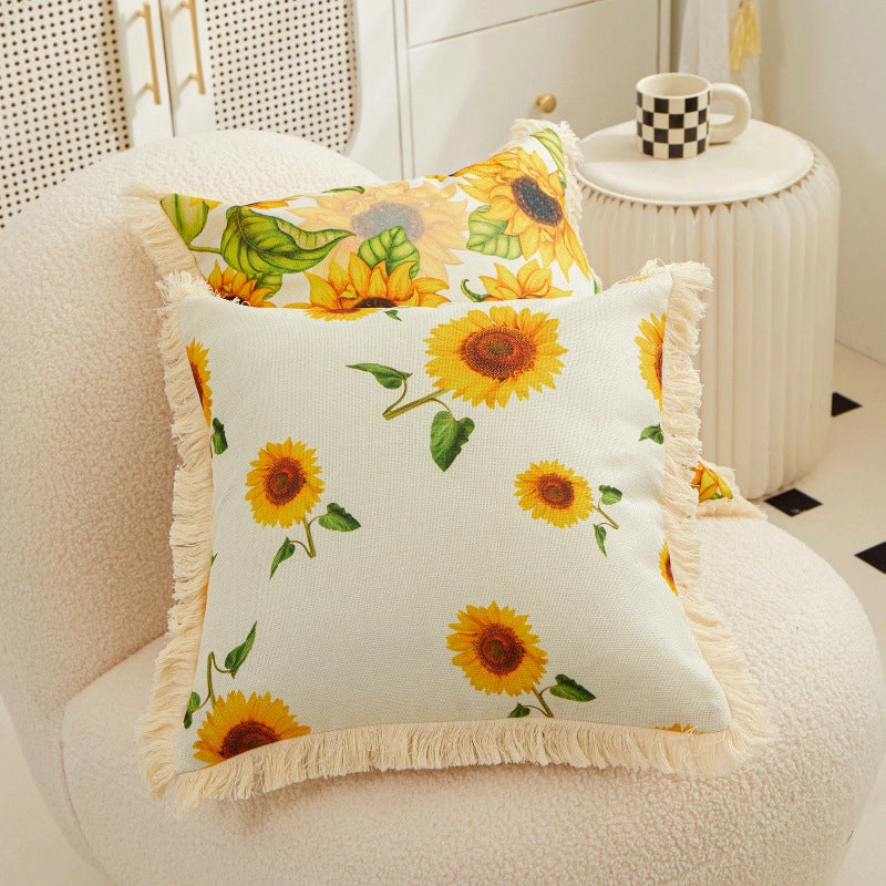 Casual Elegant Minimalist Sunflower PP Cotton Polyester Throw Pillow