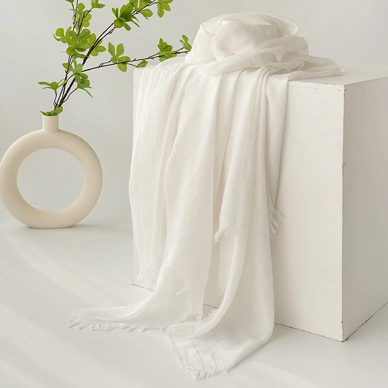 New Summer Solid Color Simple Scarf Commuter Sunscreen Shawl Scarf Women's High-grade Scarf Scarf Scarf