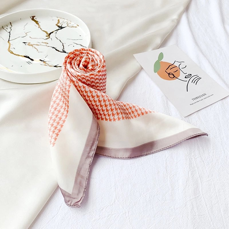 Spring And Summer New Silk Scarf Female Temperament   Small Fresh Bank Stewardess Professional Square Scarf Scarf
