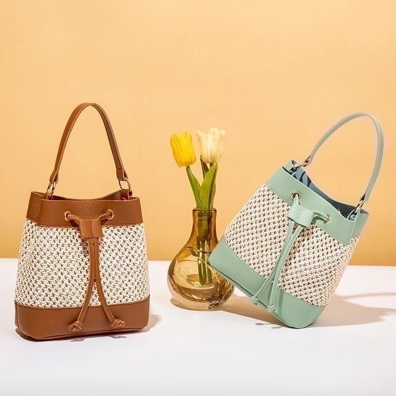 Women's Small Autumn Pu Leather Fashion Bucket Bag