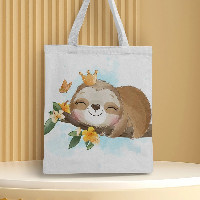 Women's Medium Canvas Animal Basic Classic Style Square Open Canvas Bag