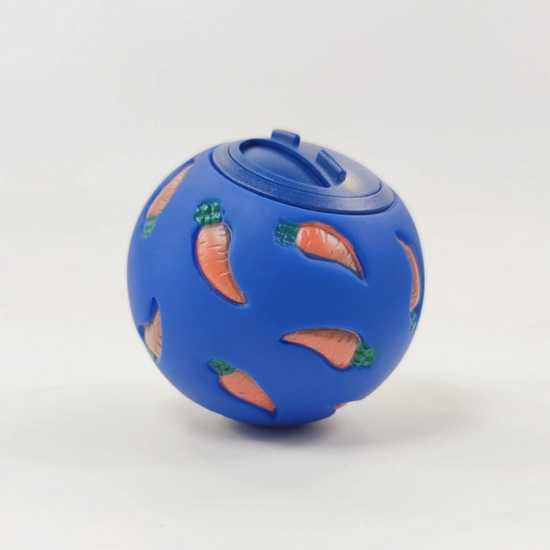 Dog Leakage Ball Toy Hamster Rabbit Slow Feeding Toy Ball Carrot Pattern Enhance Pet Appetite