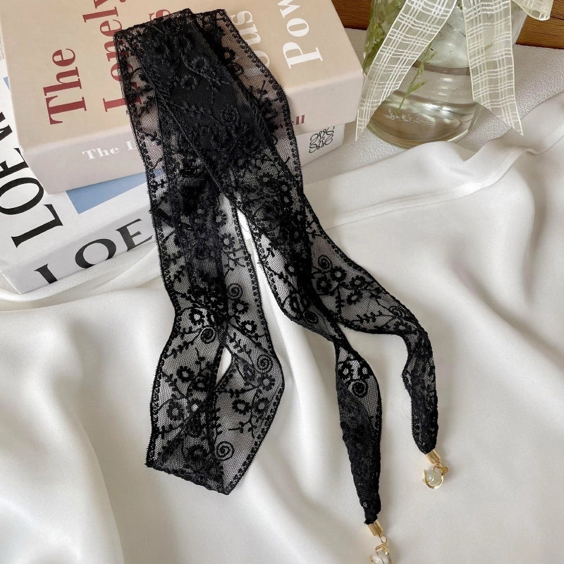 Women's Elegant Pastoral Solid Color Blended Hollow Out Silk Scarf