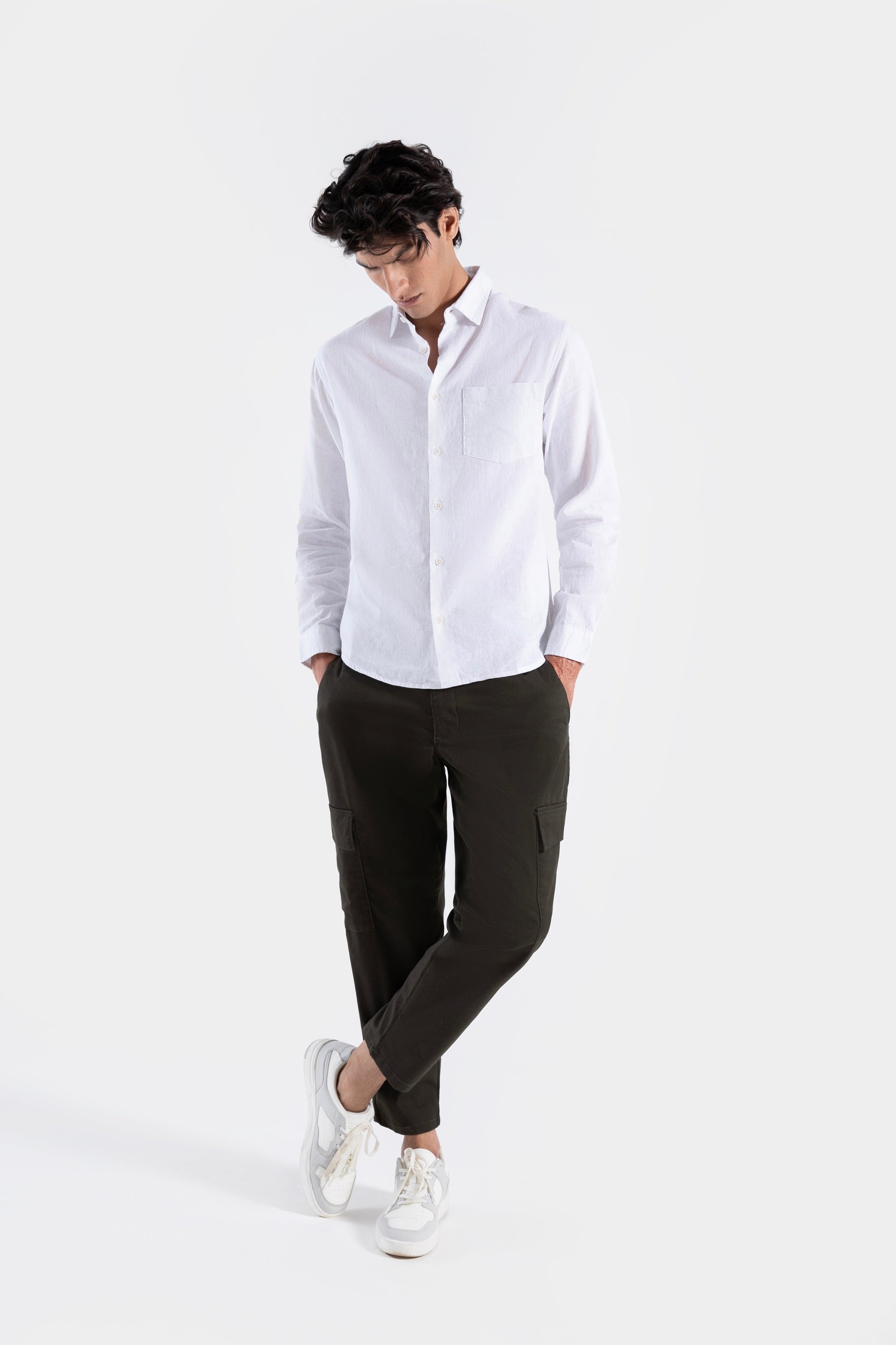 Basic Linen Blend Shirt