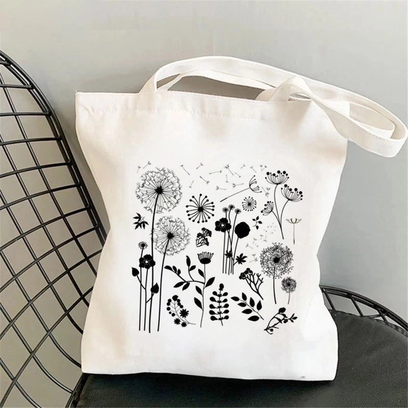 Women's Minimalist Flower Shopping Bags
