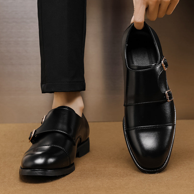 Men's Large-size Retro Business Leather Shoes