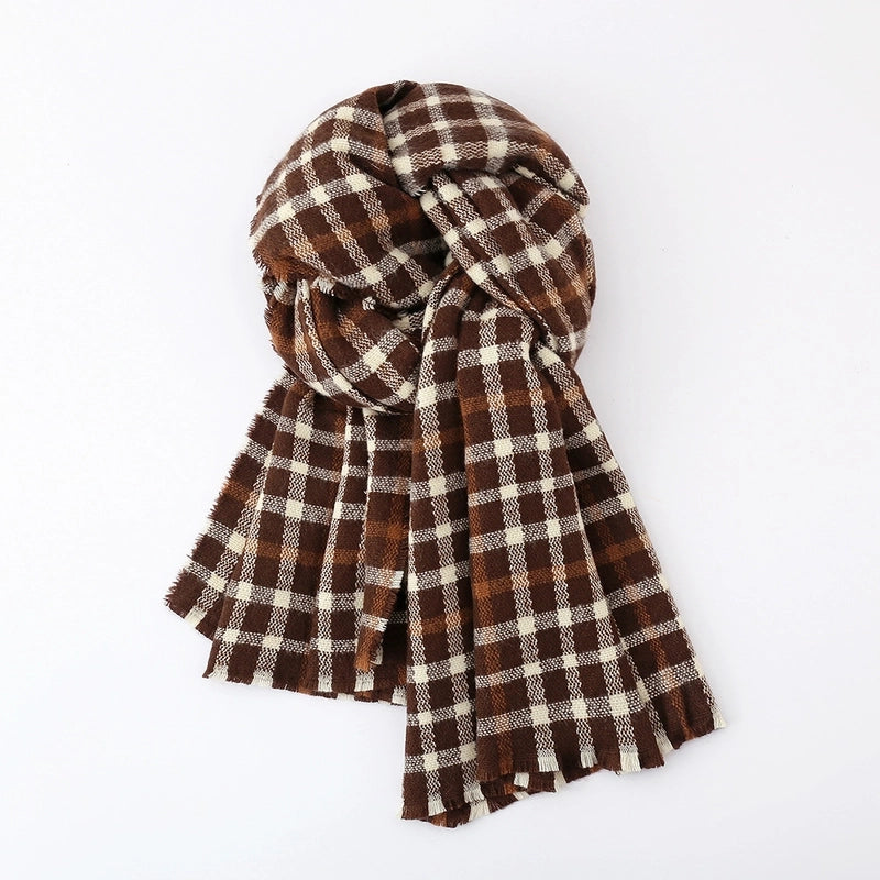 Women's Elegant Business Basic Color Block Acrylic Scarf