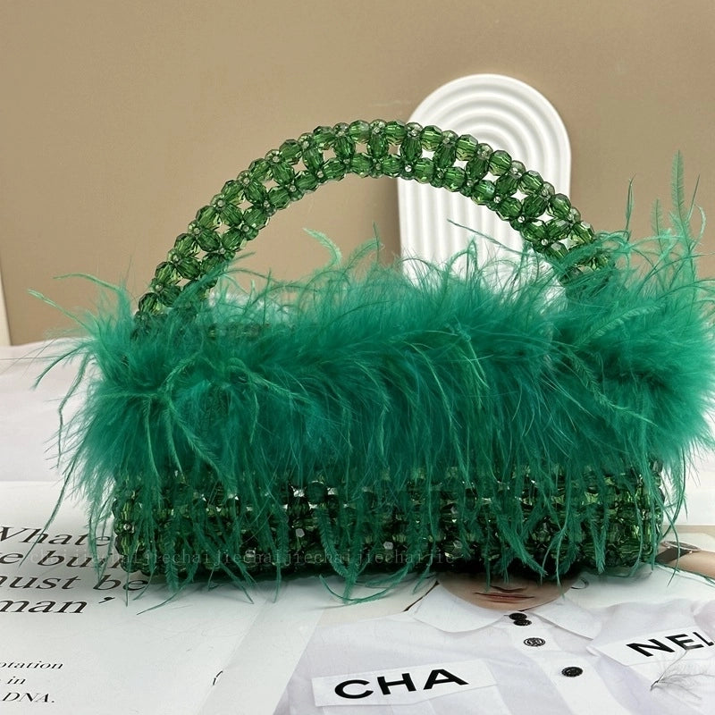 Women's Small Arylic Solid Color Elegant Flip Cover Evening Bag