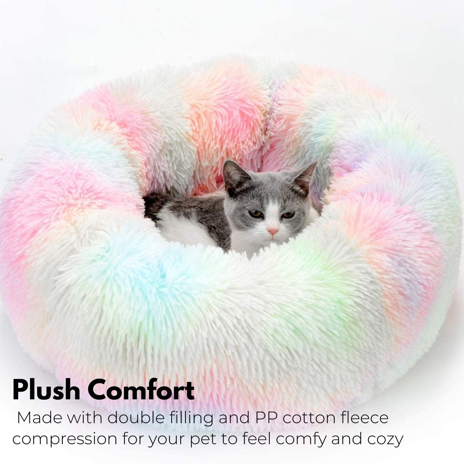 Ped Bed Round Plush (80cm Apple Green) - (L22 80cm Apple Green)