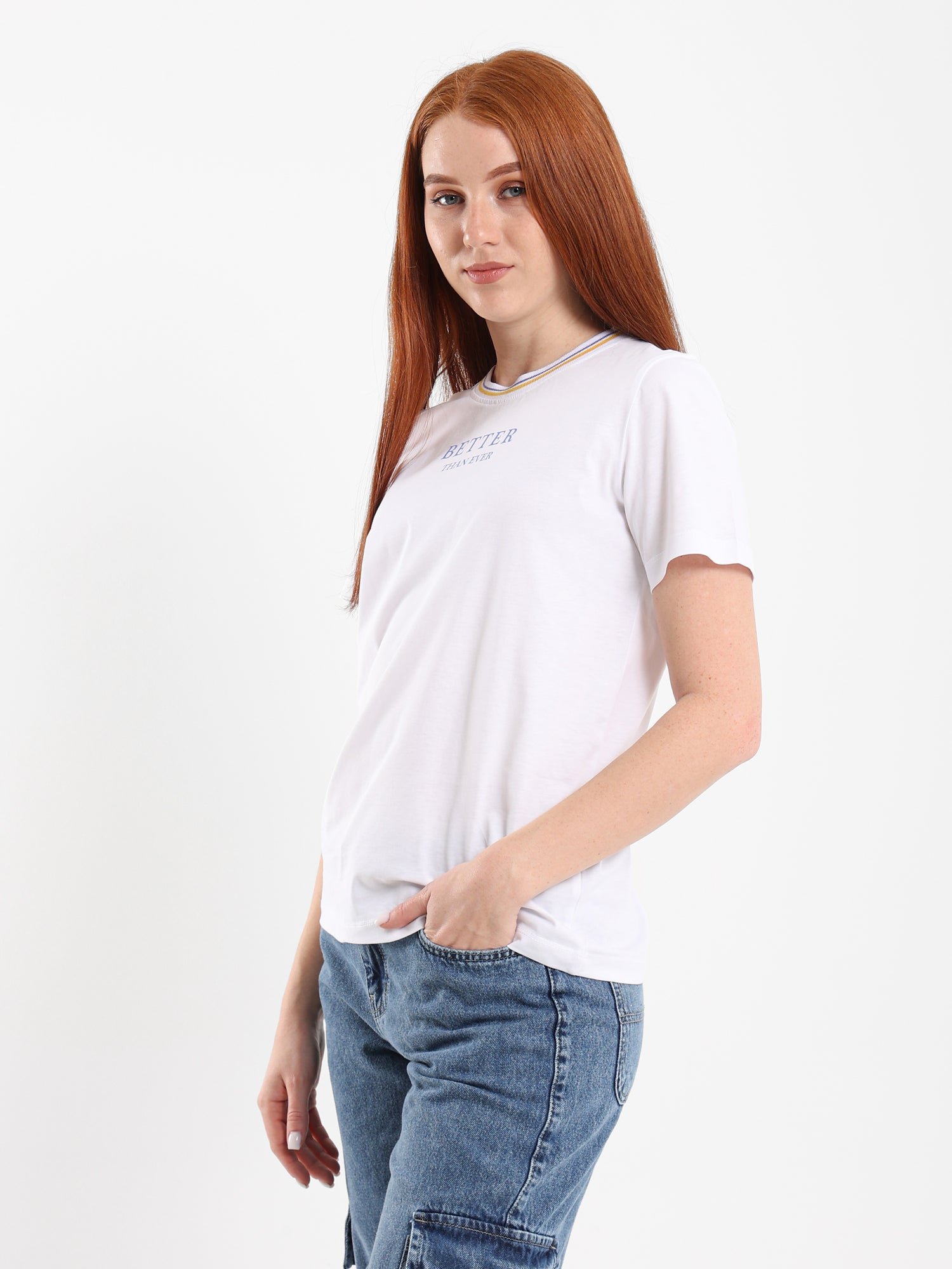 Striped Collar Graphic Tee