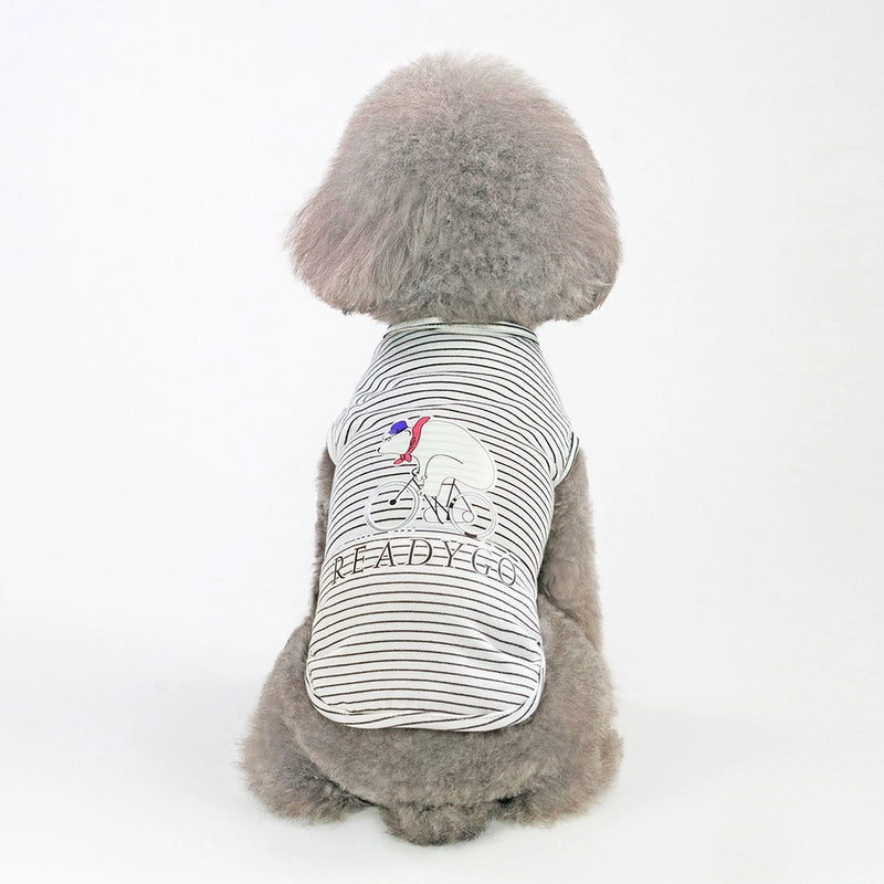 Pet Clothes Dog Clothes Cat Teddy Dog Clothes Spring And Summer New Pet Clothing 19 White Bear Vest