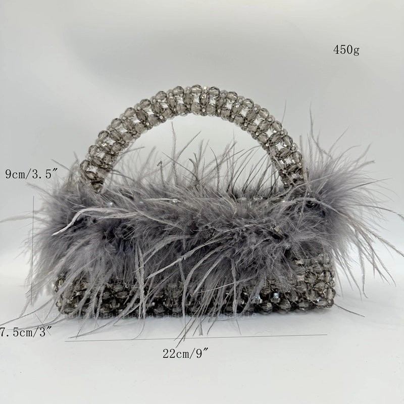 Women's Small Arylic Solid Color Elegant Flip Cover Evening Bag