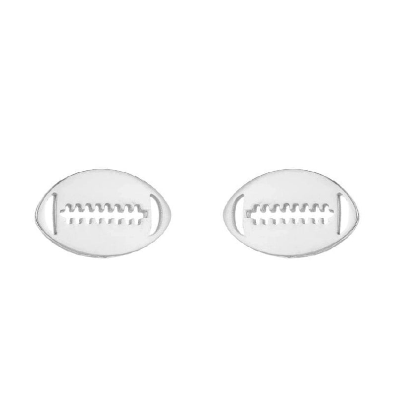 Minimalist Letter Skates Ball Stainless Steel Plating Hollow Out Ear Studs 1 Pair