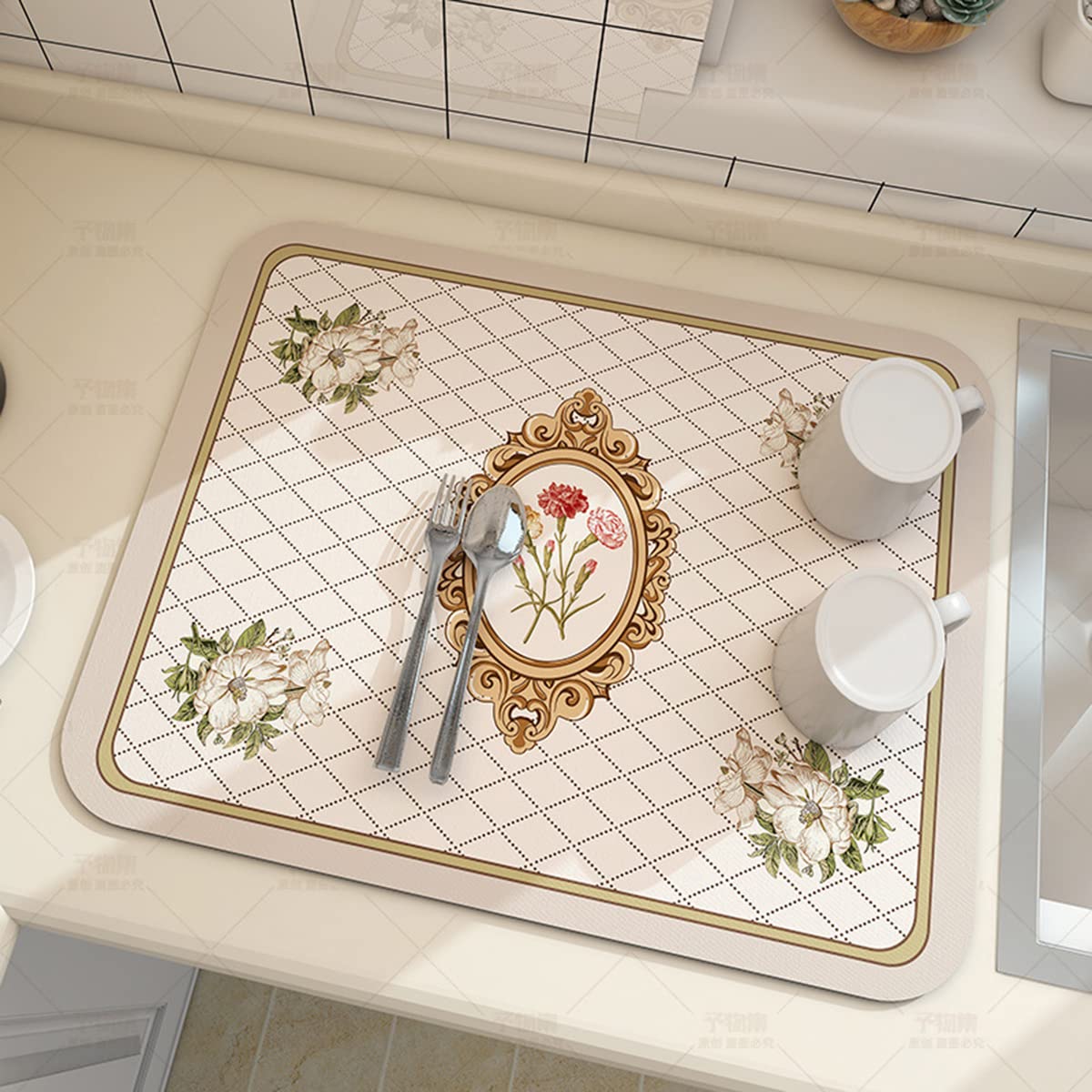 Fantasy Style Draining Mat for Kitchen & Bathroom