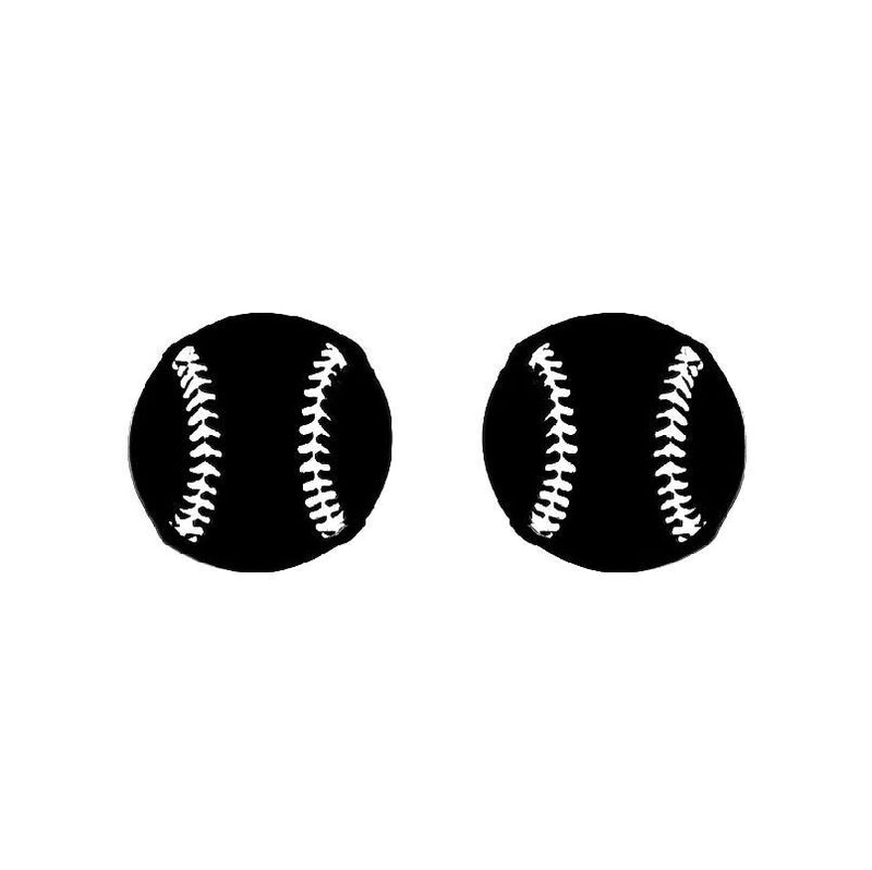 Minimalist Letter Skates Ball Stainless Steel Plating Hollow Out Ear Studs 1 Pair