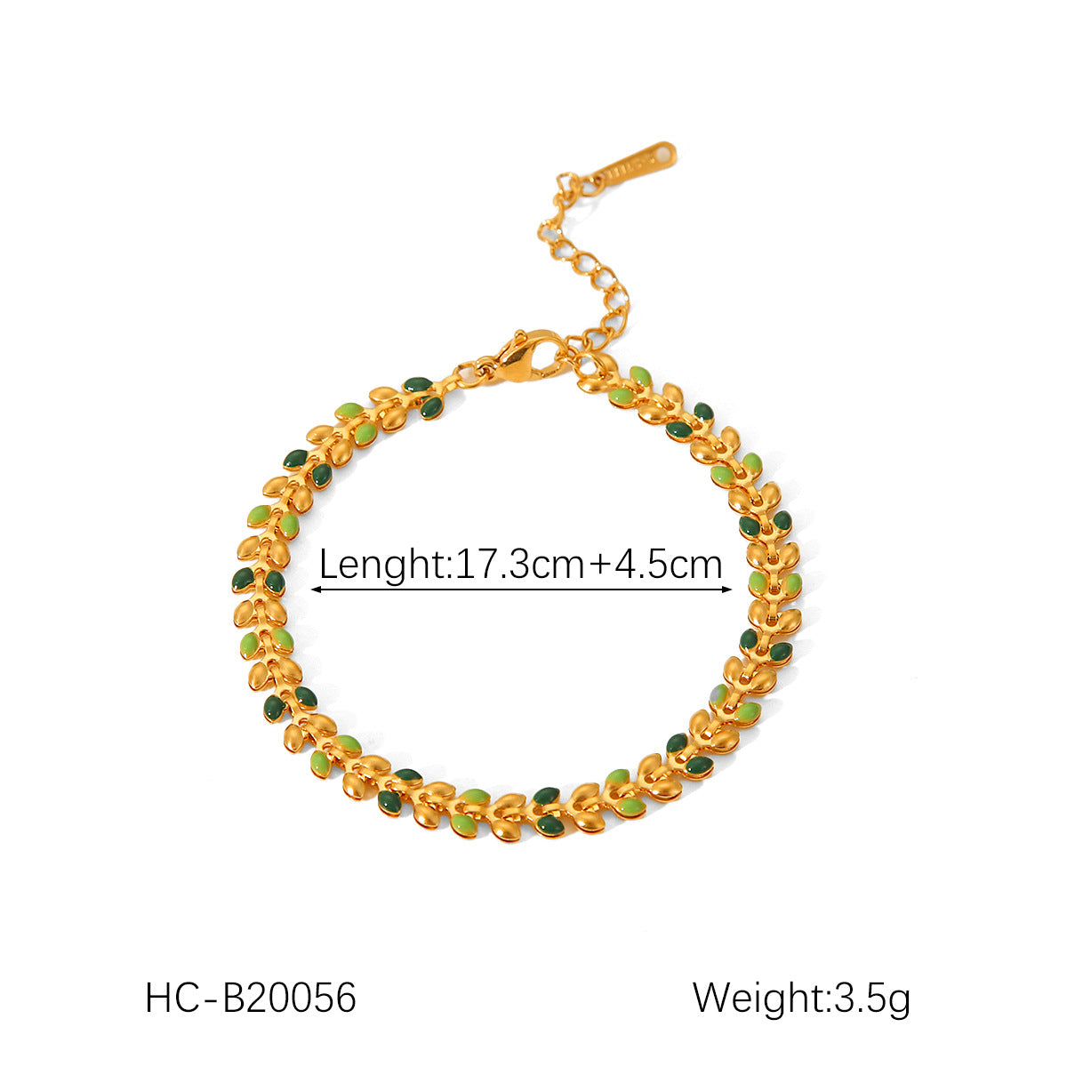 Stainless Steel Chain Small Daisy Olive Branch Butterfly Color Oil Drop Necklace Female Fashion All-Match Titanium Steel Bracelet