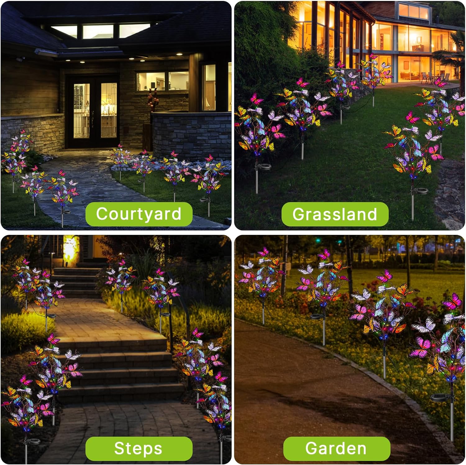 🙌LAST DAY 49% Off😍Solar Outdoor Butterfly Lights🦋💐
