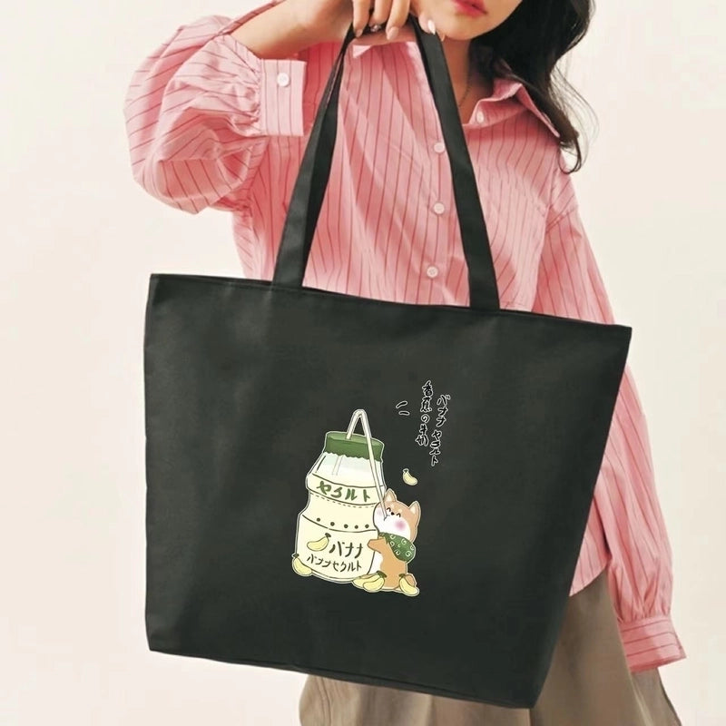 Women's Medium Canvas Letter Classic Style Square Zipper Shoulder Bag