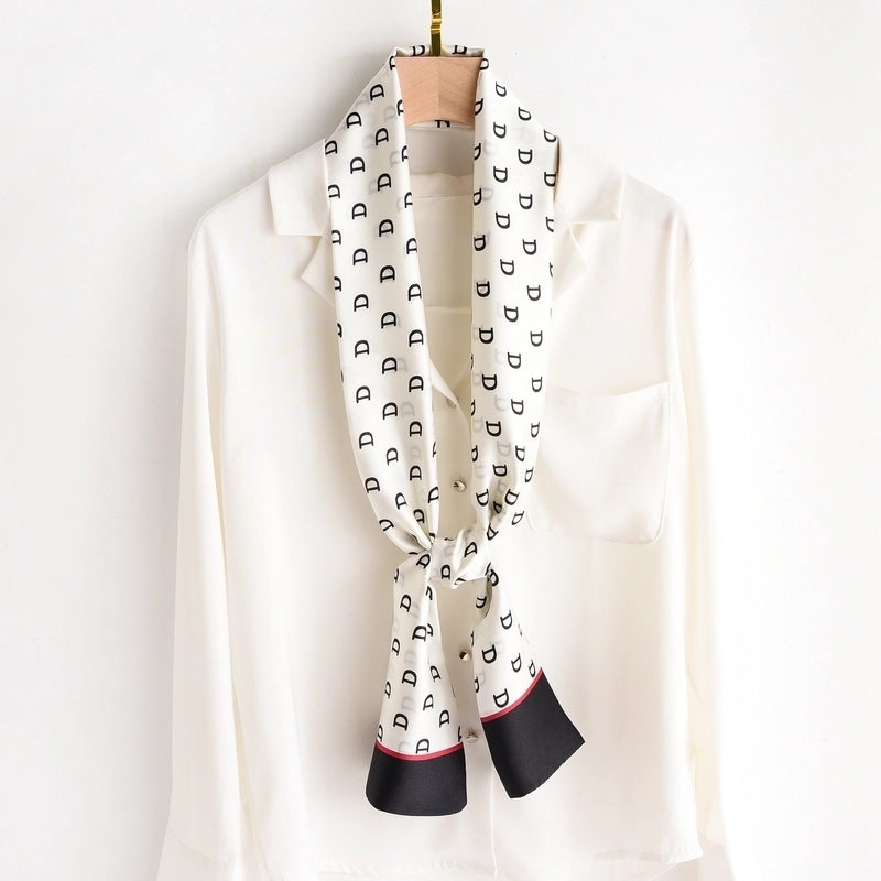 Women's Elegant Printing Satin Silk Scarf