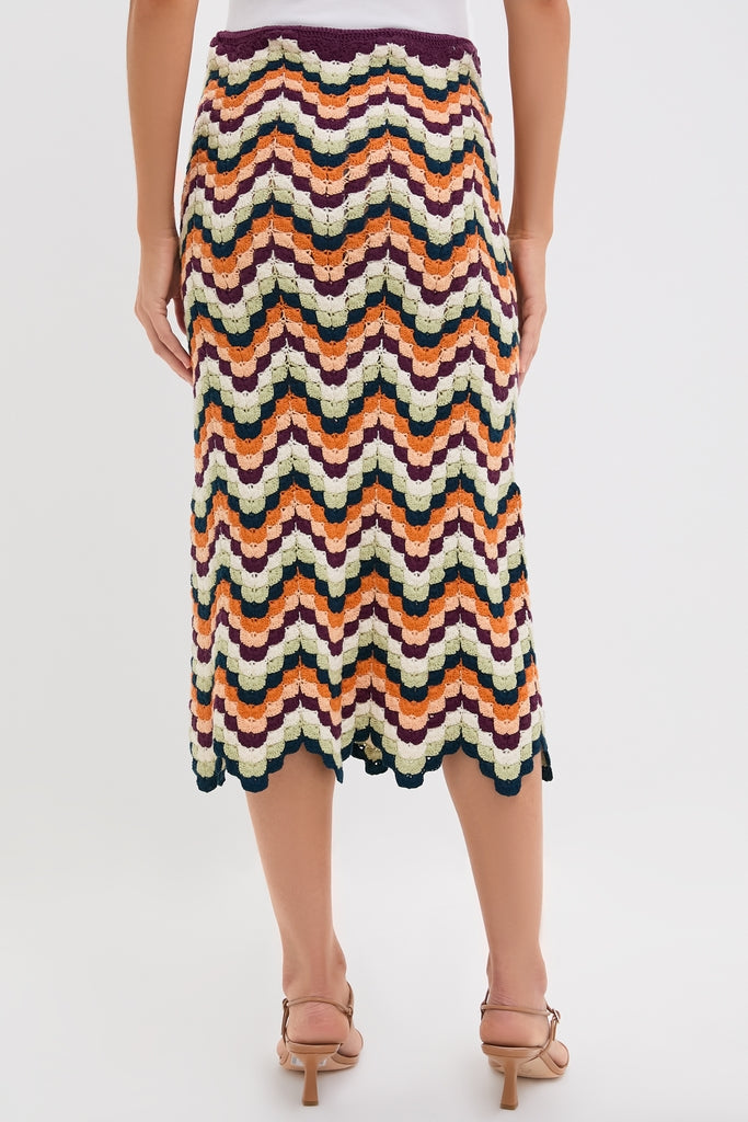 Pistaccio and Terracota Pesca Pencil Skirt