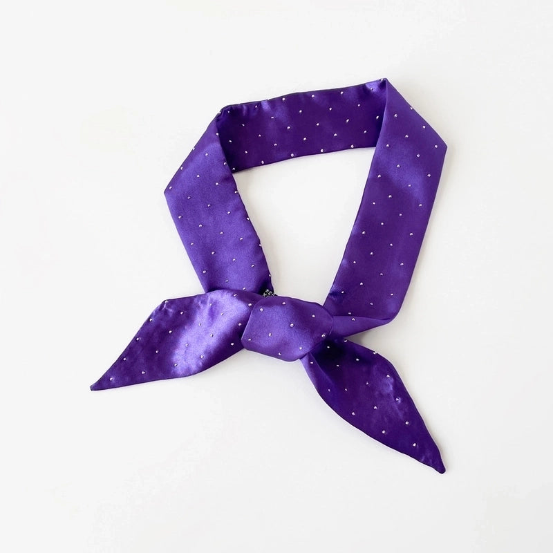 Women's Basic Solid Color Satin Silk Scarf