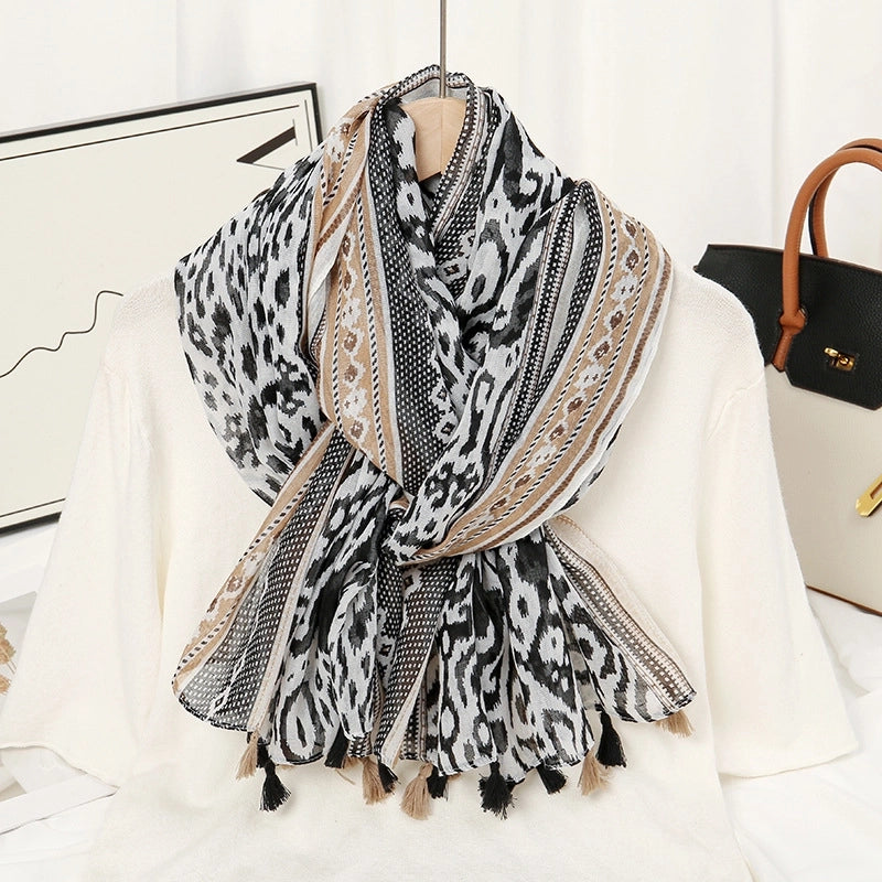 Women's Casual Elegant Color Block Polyester Scarf
