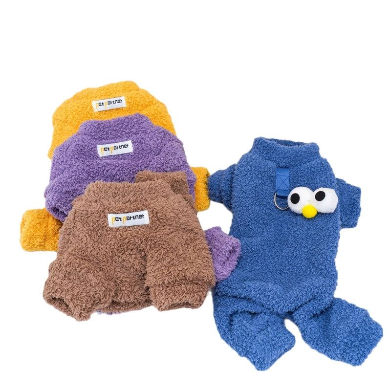 Casual Fleece Solid Color Pet Clothing