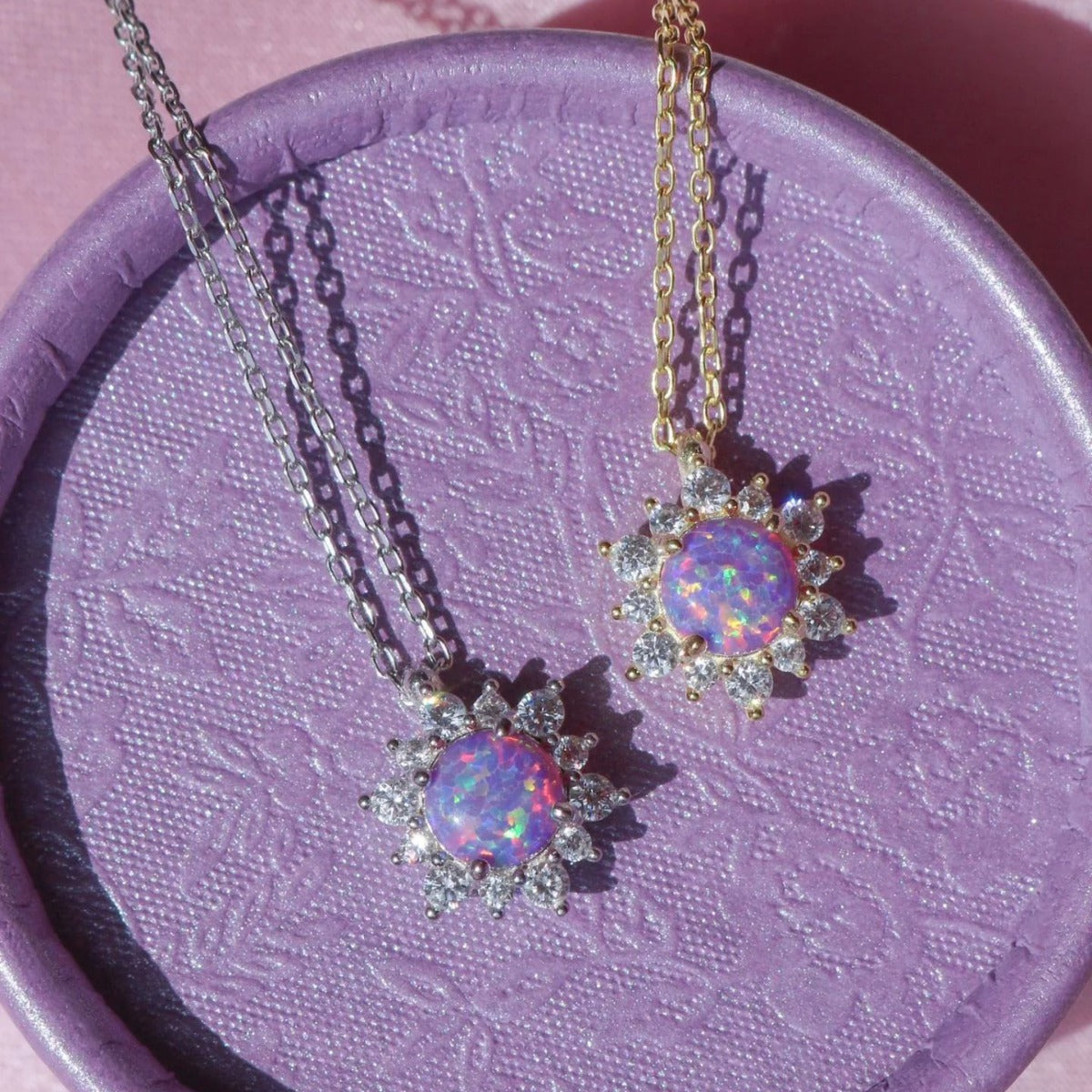 Artsy Irregular Geometric Copper Diamond Inlay Necklaces