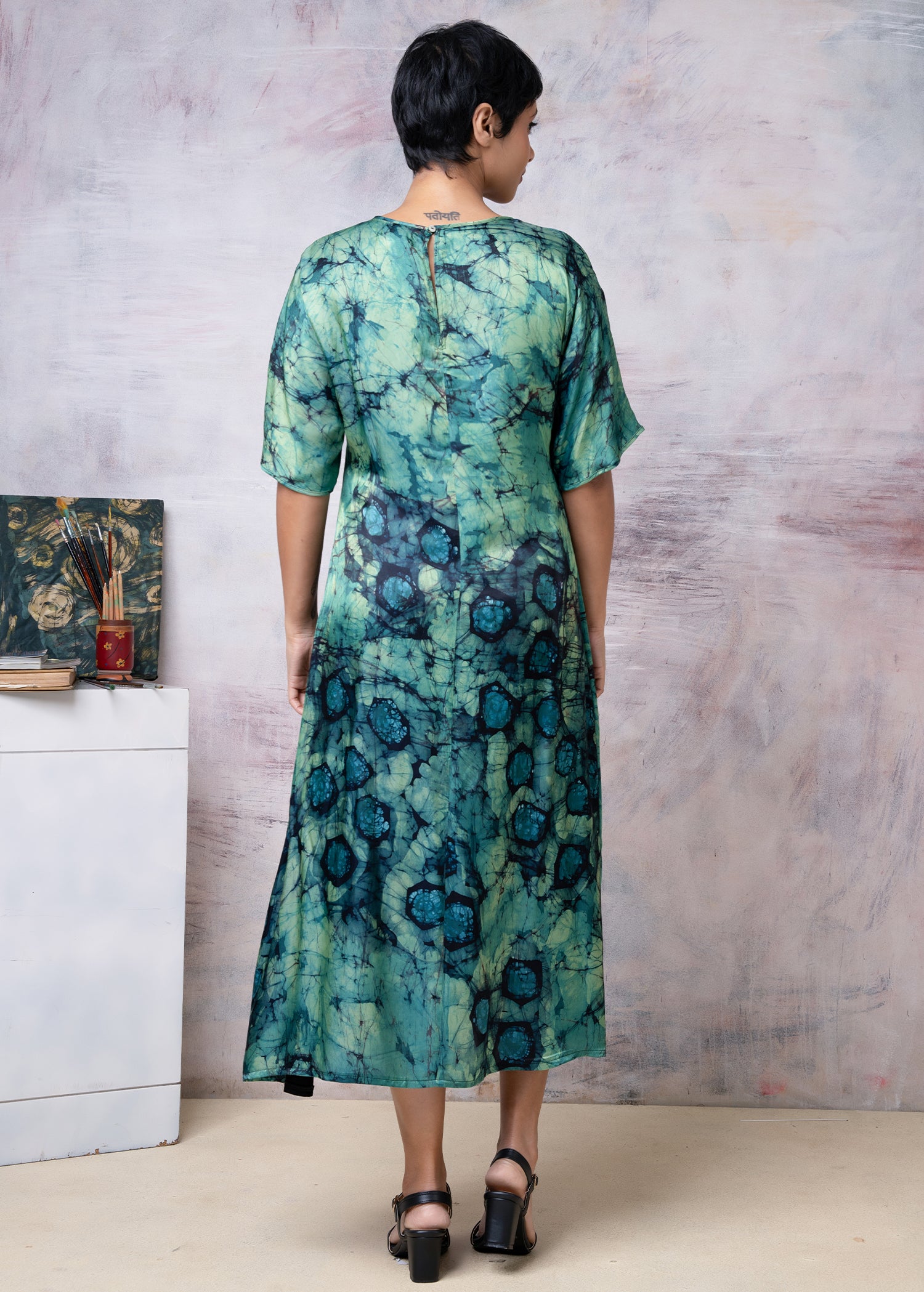 Van Gogh Vas With Roses Painting Abstract Dress