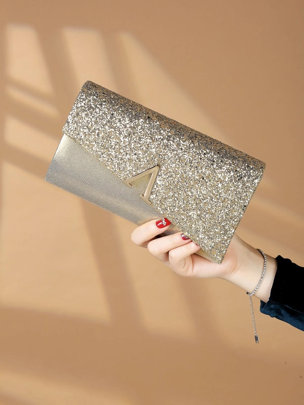 New In Stock Sequins PU Clutch Bag Women Fashion Evening Bag Prom Party Women's Bag
