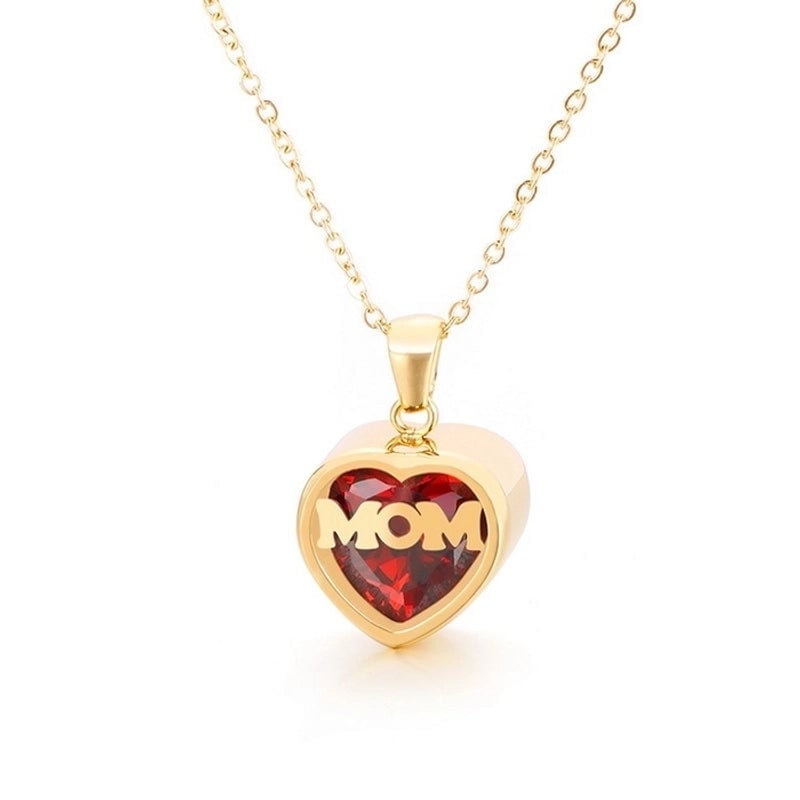 Stainless Steel Titanium Steel 18K Gold Plated Fashion Plating Heart Necklace