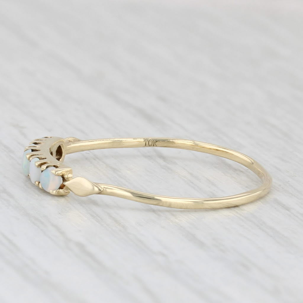 Vintage Opal Ring 10k Yellow Gold Size 9.75 Stackable