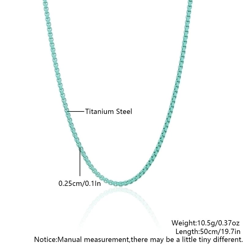 Casual Minimalist Solid Color Titanium Steel Stoving Varnish Necklace