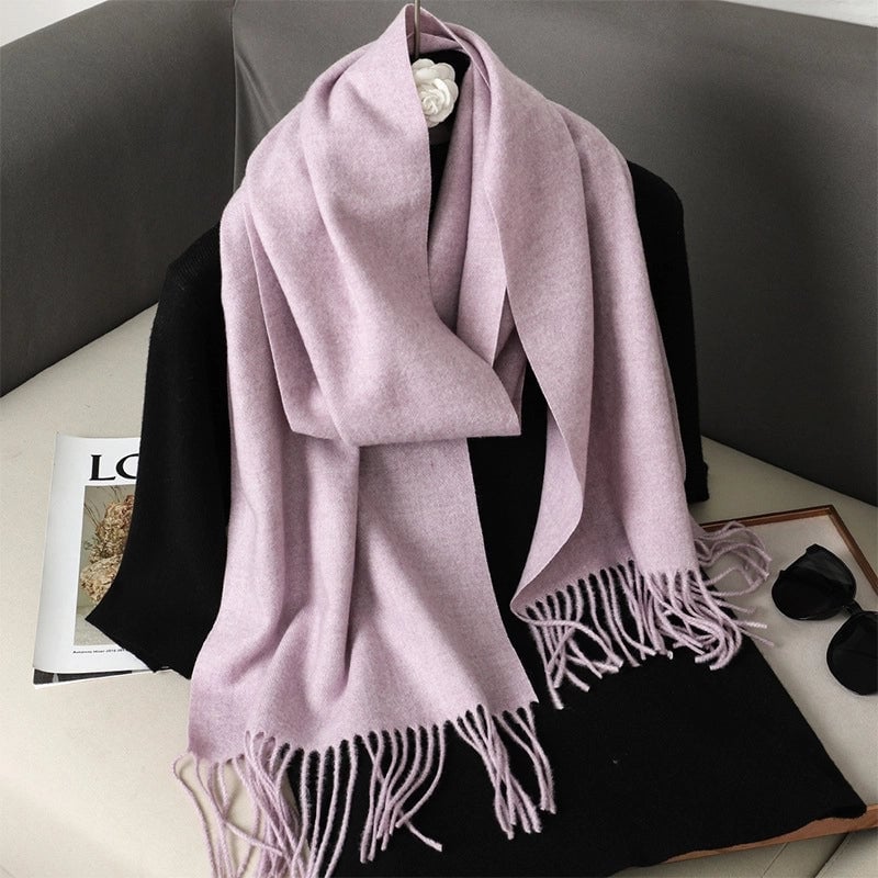Women's Elegant Solid Color Imitation Cashmere Scarf