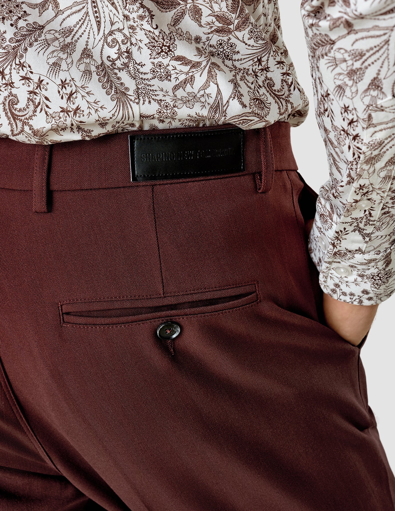 Suit Pants Slim Mahogany