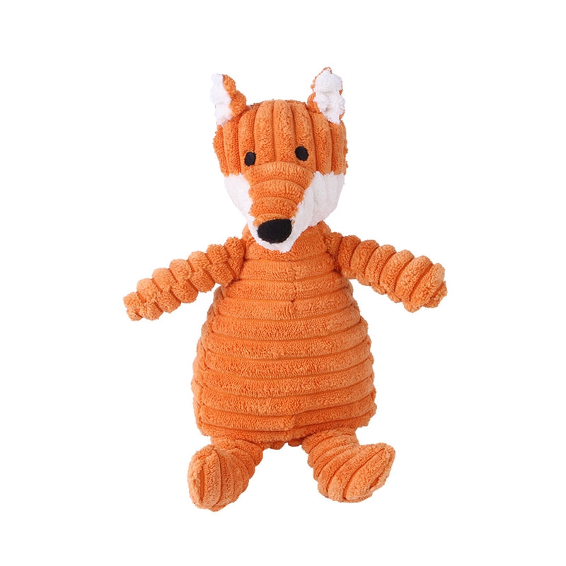 Cute Dog Teething Corduroy Sounding Plush Toy