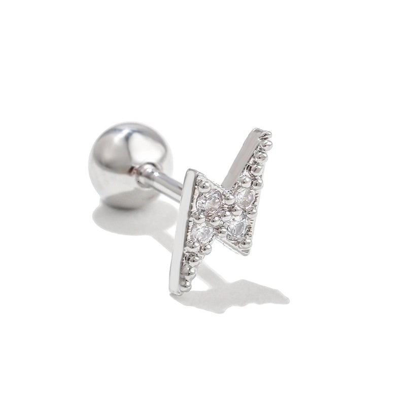 Ear Cartilage Rings & Studs Minimalist Star Brass Gem