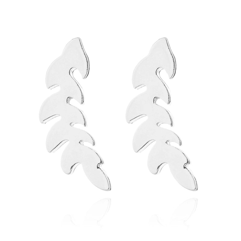 Minimalist Letter Cat Elephant Stainless Steel Plating Hollow Out Ear Studs 1 Pair