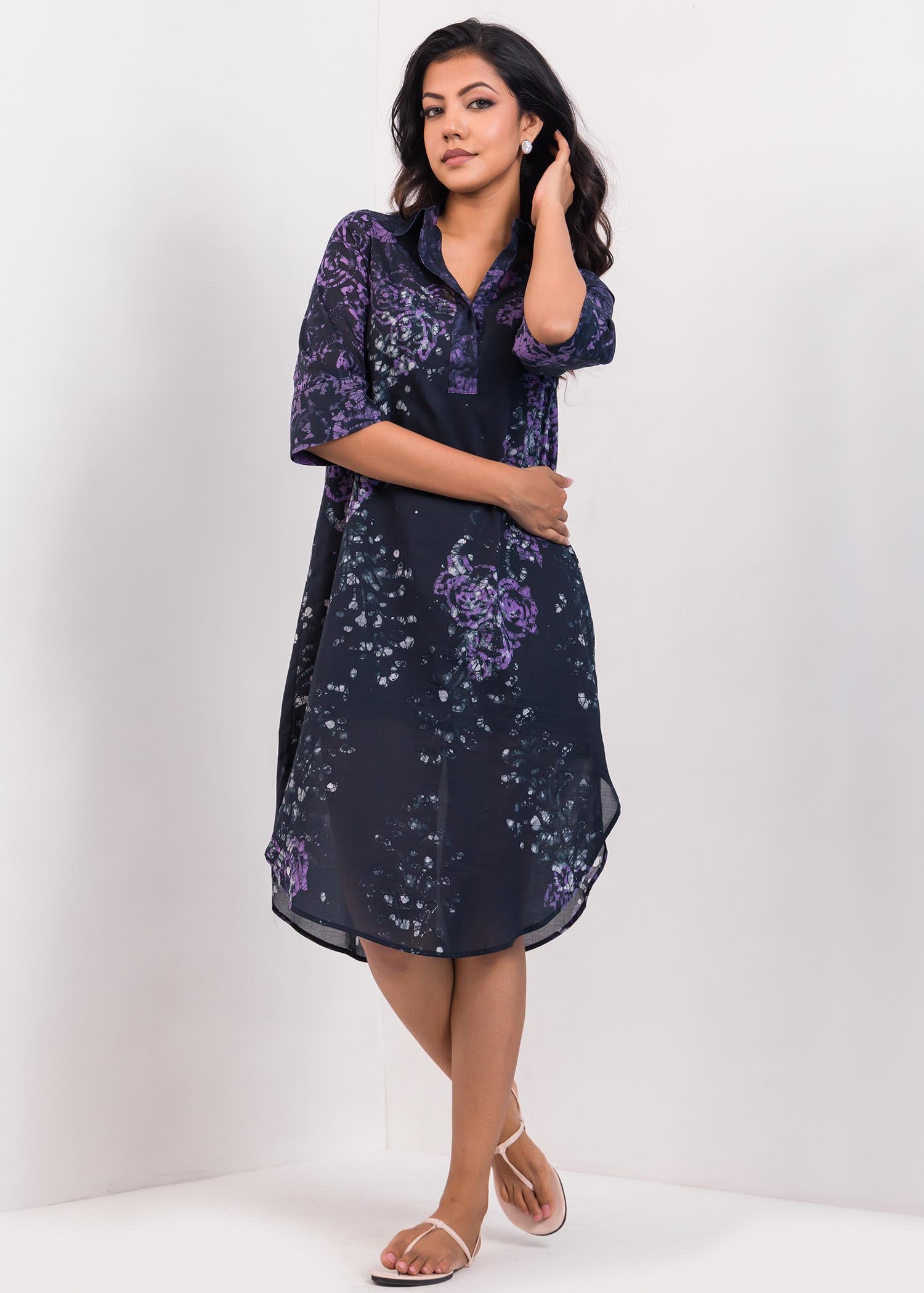 Two Side Slit Batik Dress