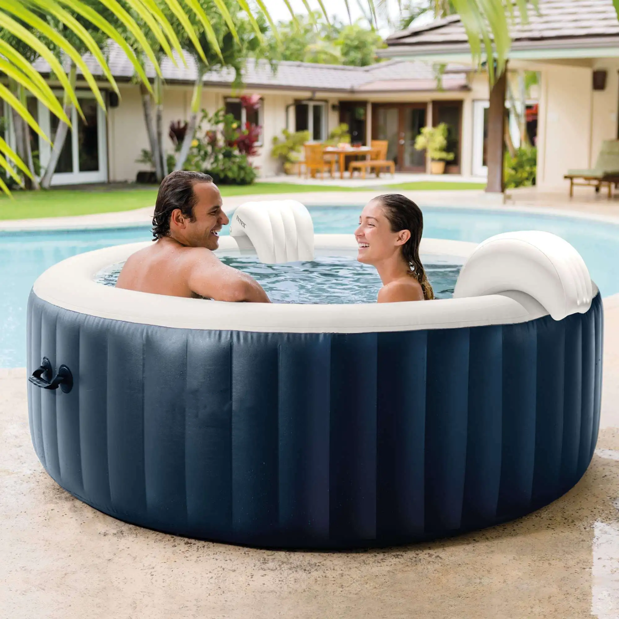 ⏰Last Day Sale $29.95💥Coleman Inflatable Spa Hot Tub with Heated Water System and 140 Bubble Jets🛀| Fits Up to 4 People