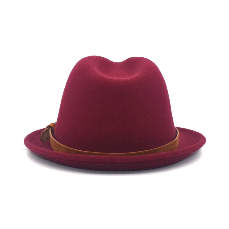 Woolen Hat Hat Female Male  Hat Harajuku Small Rim Hat Large Brim Hat Simple Jazz Hat